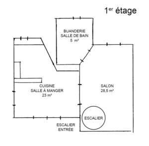 Plan - l'intendance étage 1